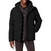 Amazon Essentials Mens Mid-Length Hooded Puffer Coat (Available in Big & Tall)(Black)