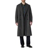 Amazon Essentials Men’s Relaxed-Fit Double Breasted Wool Blend Longline Topcoat with Classic Lapel(Charcoal Heather)