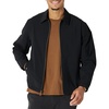 Amazon Essentials Men’s Relaxed-Fit Lightweight Stretch Zip-Up Bomber Jacket(Black)