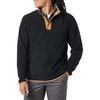 Amazon Essentials Men’s Snap-Front Pullover Polar Fleece Jacket(Black Camel Color Block)