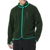 Amazon Essentials Mens Teddy Fleece Full-Zip Mock Neck Jacket with Chest Pockets(Dark Green)