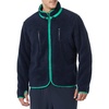 Amazon Essentials Mens Teddy Fleece Full-Zip Mock Neck Jacket with Chest Pockets(Dark Navy)