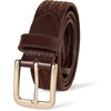 Amazon Essentials Men’s Tubular Stretch Weave Leather Belt(Brown)