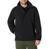 Amazon Essentials Mens Waterproof Packable Rain Jacket(Black)