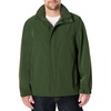 Amazon Essentials Mens Waterproof Packable Rain Jacket(Dark Green)