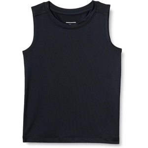 Amazon Essentials Boys’ Tech Stretch Moisture-Wicking Quick Dry Tank Top, Multipack(Black)