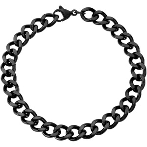 Amazon Essentials Men’s 8″ Black Chain Bracelet(Cable)