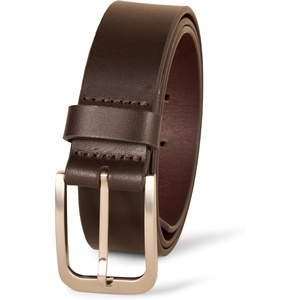 Amazon Essentials Men’s Classic Jean Genuine Leather Belt(Brown)