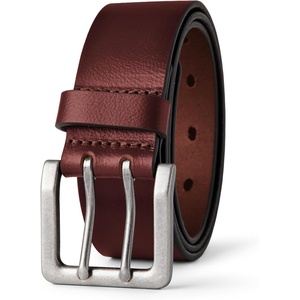 Amazon Essentials Men’s Double Prong Leather Belt(Tan)