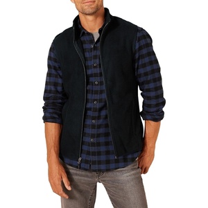 Amazon Essentials Men’s Full-Zip Polar Fleece Insulated Vest (Available in Big & Tall)(Black)