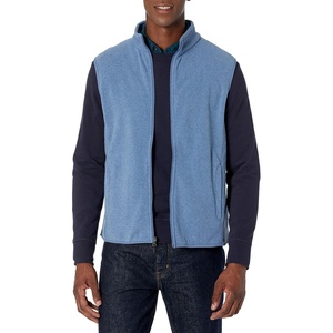 Amazon Essentials Men’s Full-Zip Polar Fleece Insulated Vest (Available in Big & Tall)(Blue Heather)