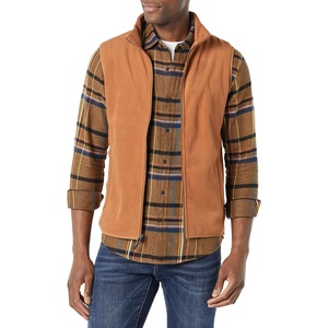 Amazon Essentials Men’s Full-Zip Polar Fleece Insulated Vest (Available in Big & Tall)(Toffee Brown)