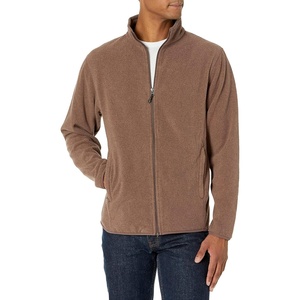 Amazon Essentials Men’s Full-Zip Polar Fleece Jacket with Zippered Pockets for Cold Outdoor Weather (Available in Big & Tall)(Brown Heather)