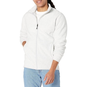 Amazon Essentials Men’s Full-Zip Polar Fleece Jacket with Zippered Pockets for Cold Outdoor Weather (Available in Big & Tall)(Light Grey Heather)