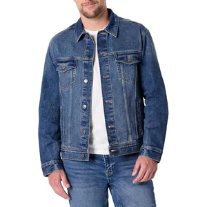 Amazon Essentials Men’s Heavyweight Low Stretch Regular-Fit Denim Jacket, Chest Patch Pockets(Stone Medium Wash)