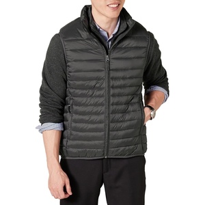 Amazon Essentials Men’s Lightweight Water-Resistant Packable Puffer Vest(Dark Grey)