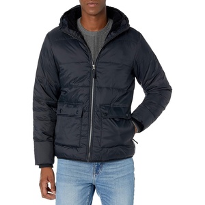 Amazon Essentials Men’s Long-Sleeve Water-Resistant Sherpa-Lined Puffer Jacket(Black)