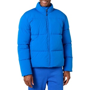 Amazon Essentials Mens Mock Neck Heavyweight Puffer Coat (Available in Big & Tall)(Bright Blue)