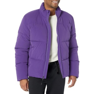 Amazon Essentials Mens Mock Neck Heavyweight Puffer Coat (Available in Big & Tall)(Purple)