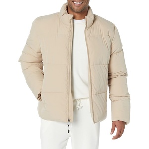 Amazon Essentials Mens Mock Neck Heavyweight Puffer Coat (Available in Big & Tall)(Tan)