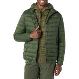 Amazon Essentials Men’s Packable Lightweight Water-Resistant Puffer Jacket (Available in Big & Tall)(Dark Green)