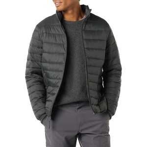Amazon Essentials Men’s Packable Lightweight Water-Resistant Puffer Jacket (Available in Big & Tall)(Dark Grey)