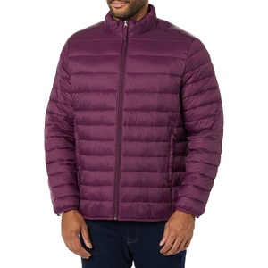 Amazon Essentials Men’s Packable Lightweight Water-Resistant Puffer Jacket (Available in Big & Tall)(Dark Purple)