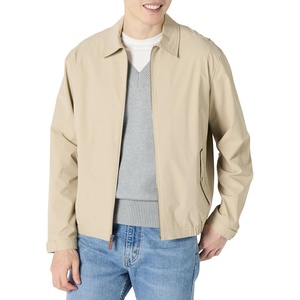 Amazon Essentials Men’s Relaxed-Fit Lightweight Stretch Zip-Up Bomber Jacket(Taupe)