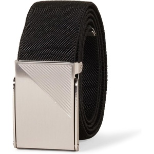 Amazon Essentials Men’s Stretch Web Golf Belt with Tactical Plaque Buckle(Black)