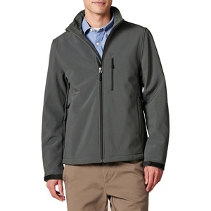 Amazon Essentials Men’s Water-Resistant Softshell Jacket(Dark Grey)