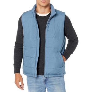 Amazon Essentials mens Mid-weight Puffer Vest(Light Blue)