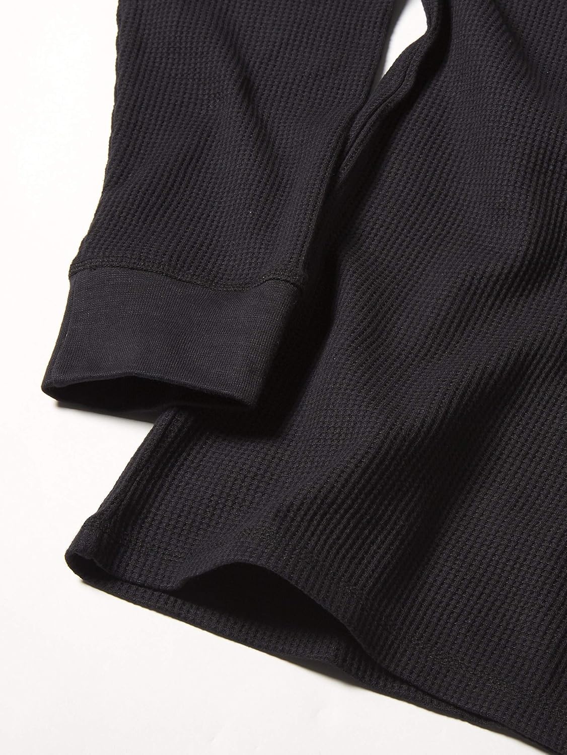 image:imageAmazon Essentials Mens Long Sleeve SlimFit Waffle Thermal Shirt with Ribbed TrimBlack