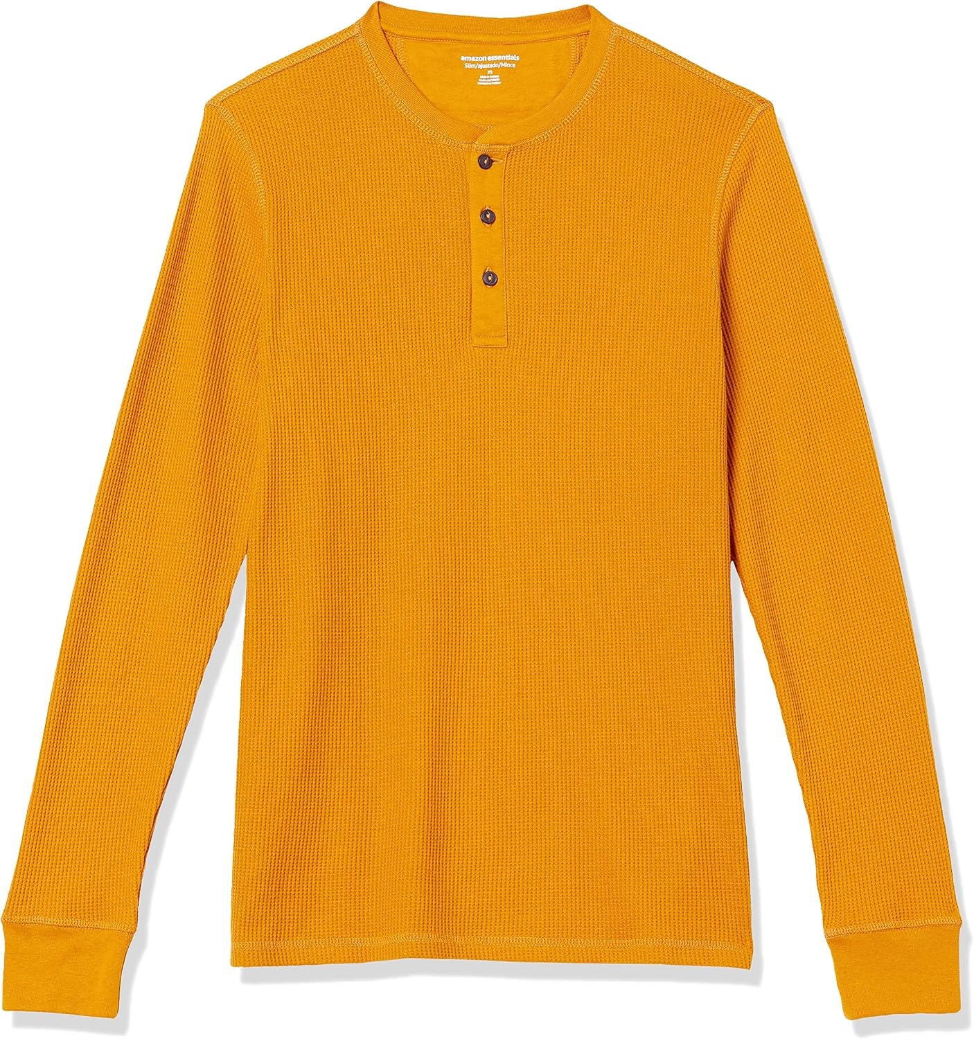 image:imageAmazon Essentials Mens Long Sleeve Waffle Henley ShirtGold