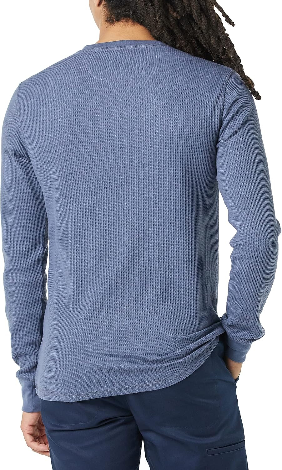 image:imageAmazon Essentials Mens Long Sleeve Waffle Henley ShirtIndigo