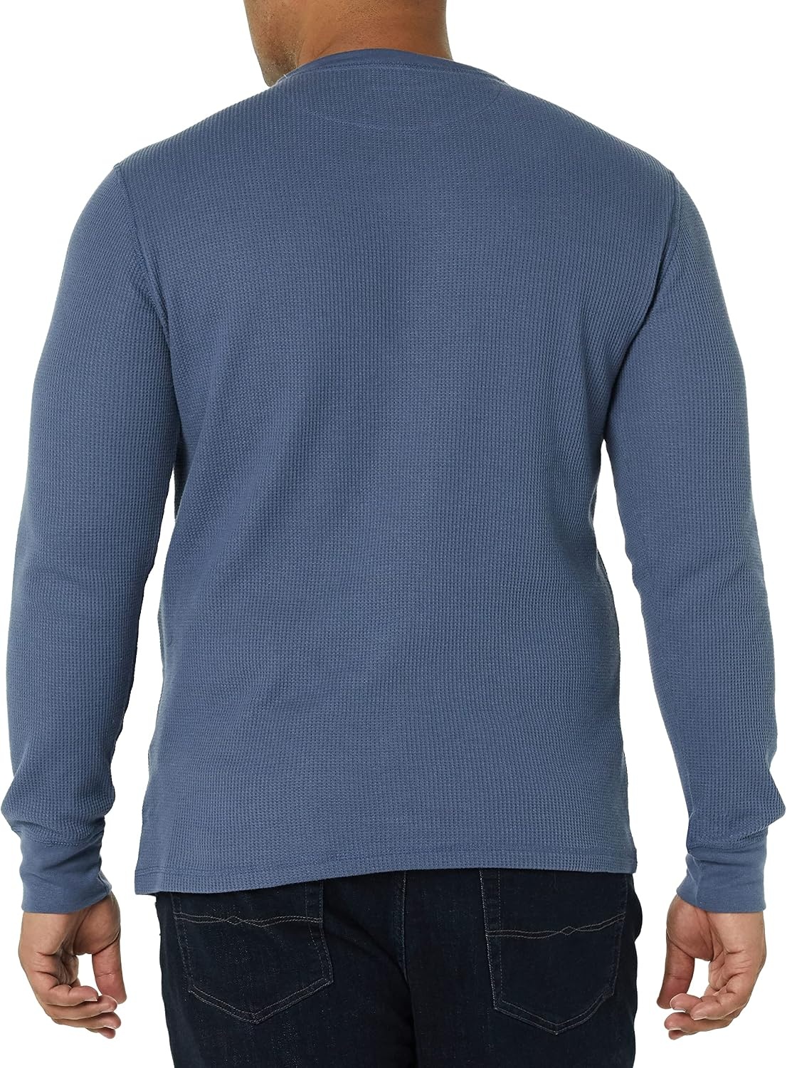 image:imageAmazon Essentials Mens Long Sleeve Waffle Henley ShirtIndigo