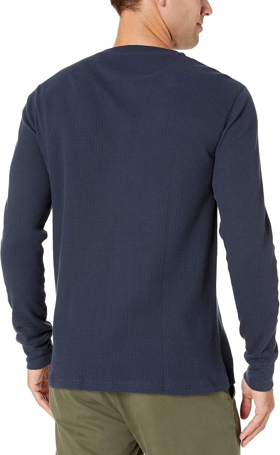 image:imageAmazon Essentials Mens Long Sleeve Waffle Henley ShirtNavy
