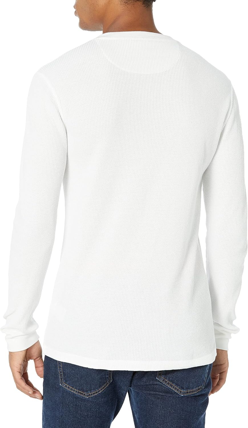 image:imageAmazon Essentials Mens Long Sleeve Waffle Henley ShirtWhite
