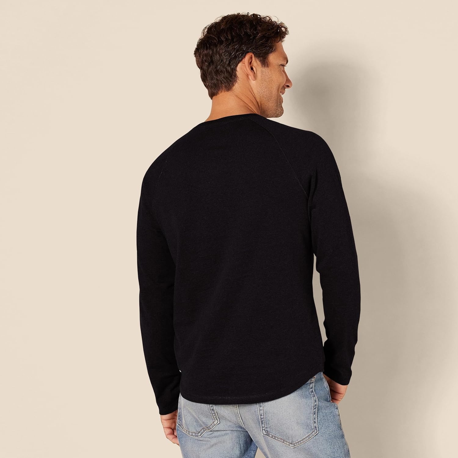 image:imageAmazon Essentials Mens LongSleeve Henley ShirtBlack