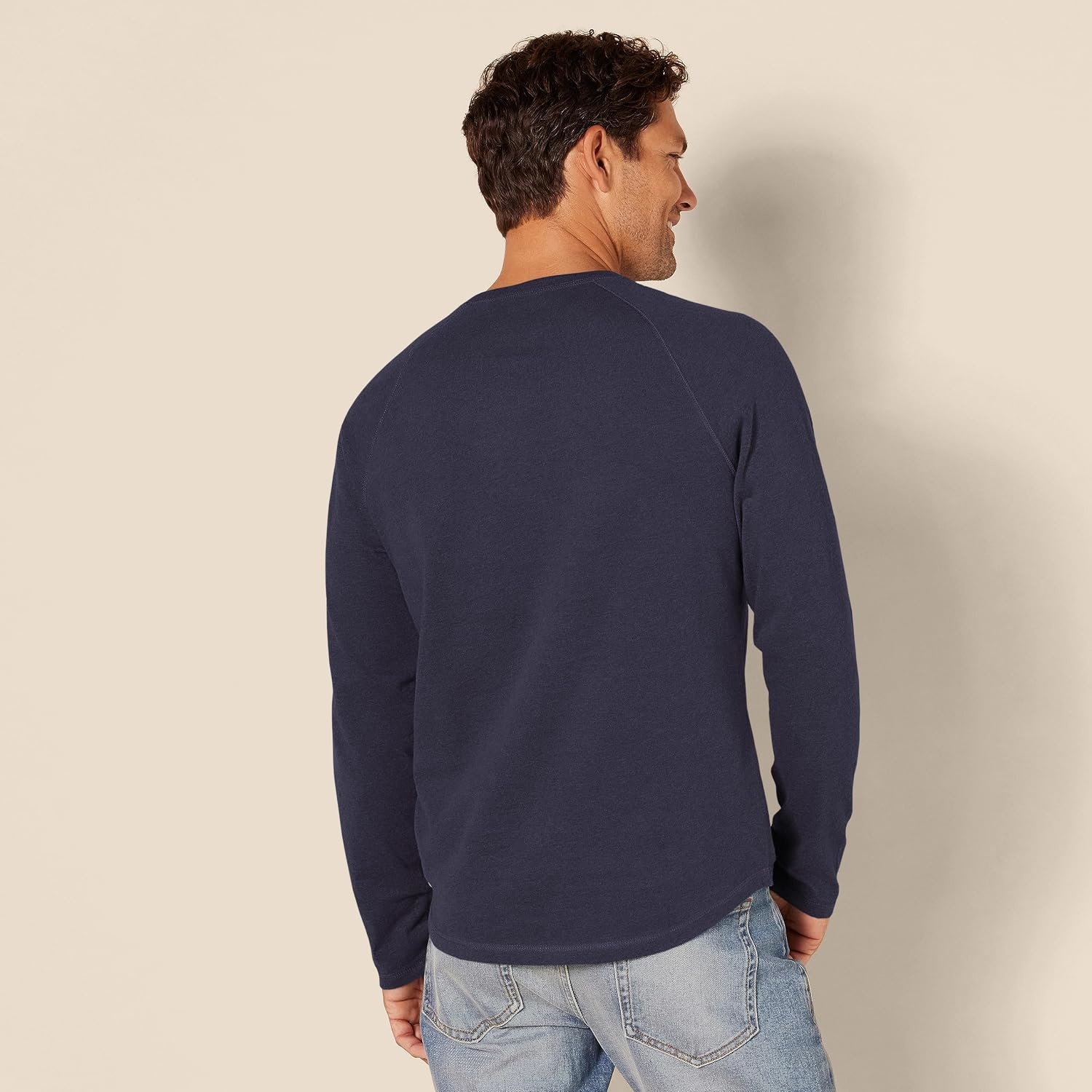 image:imageAmazon Essentials Mens LongSleeve Henley ShirtNavy