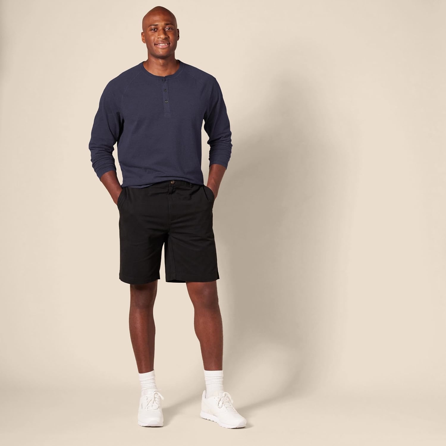 image:imageAmazon Essentials Mens LongSleeve Henley ShirtNavy