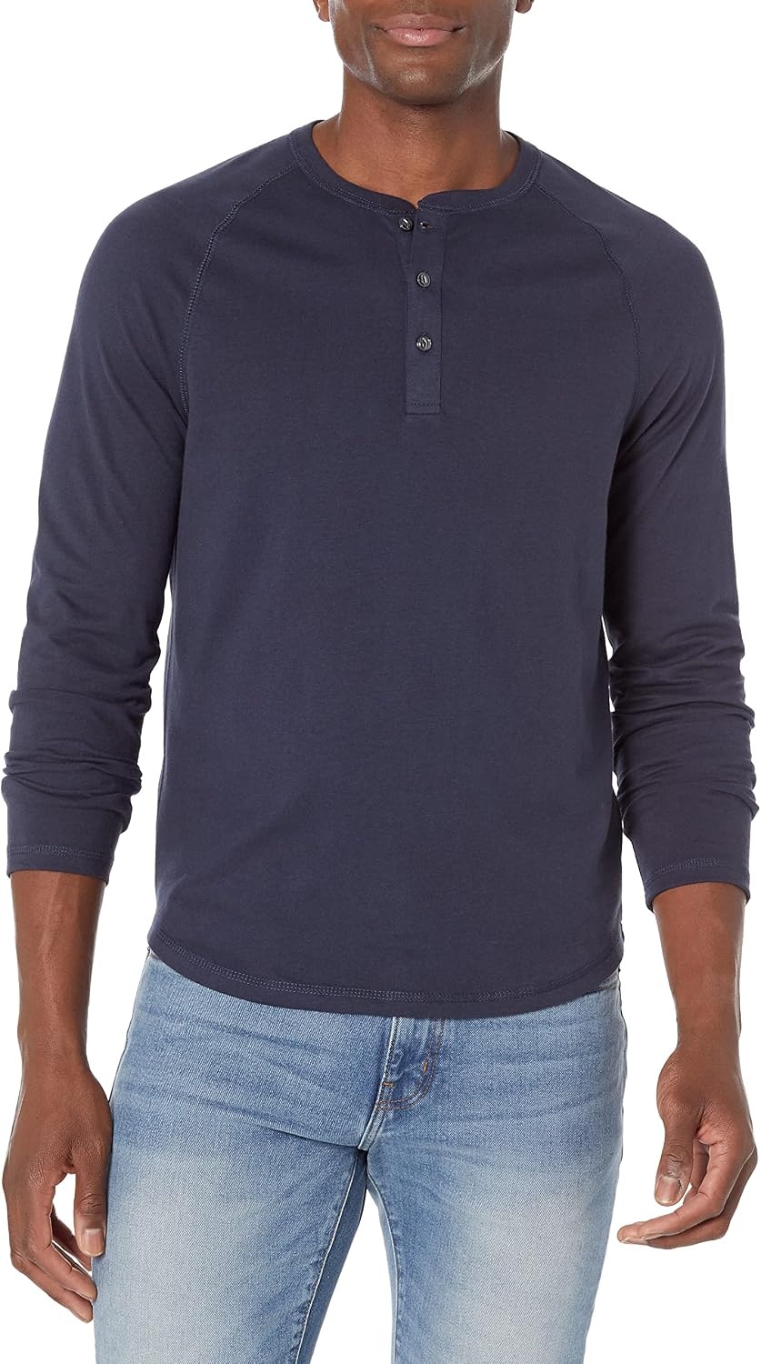 image:imageAmazon Essentials Mens LongSleeve Henley ShirtNavy