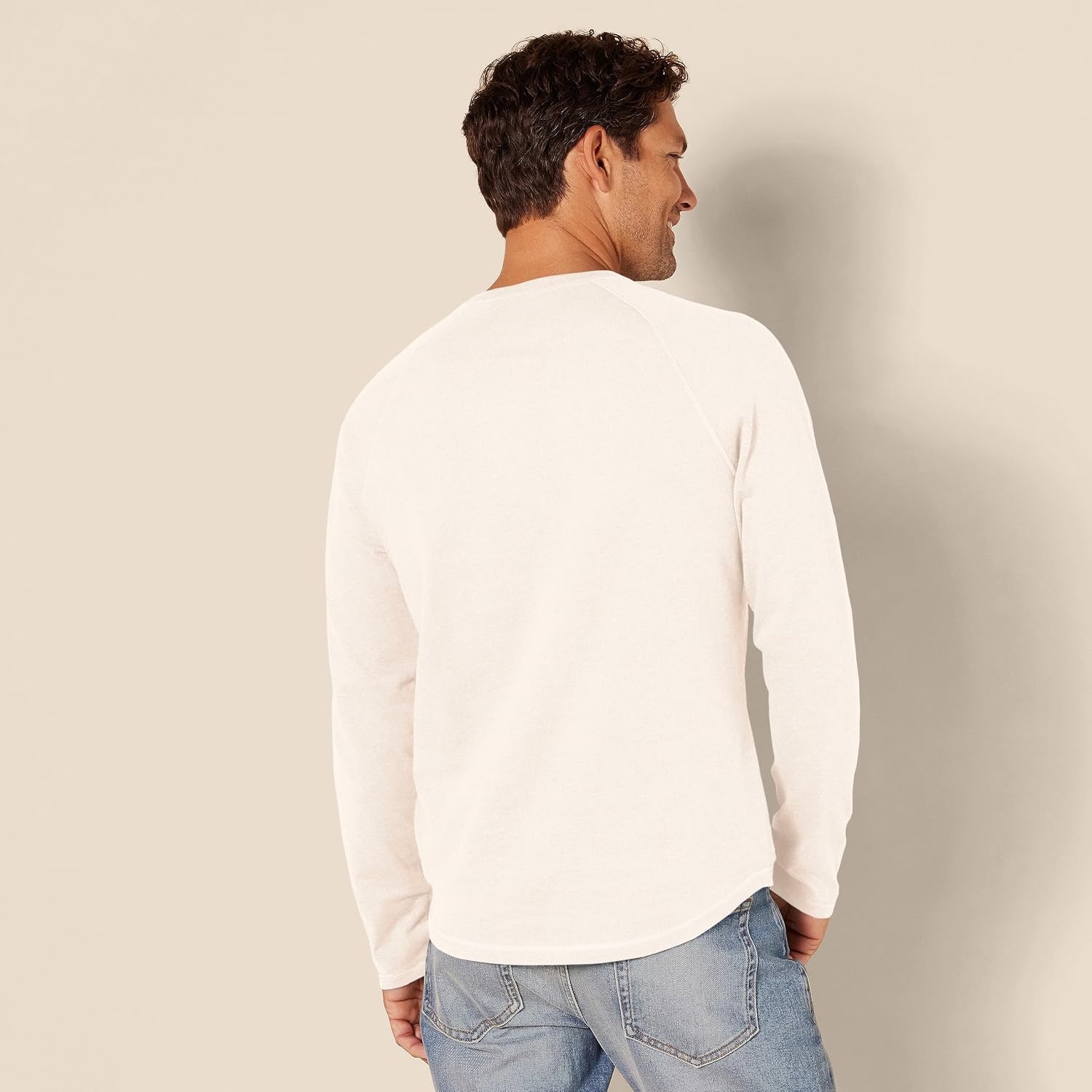 image:imageAmazon Essentials Mens LongSleeve Henley ShirtWhite