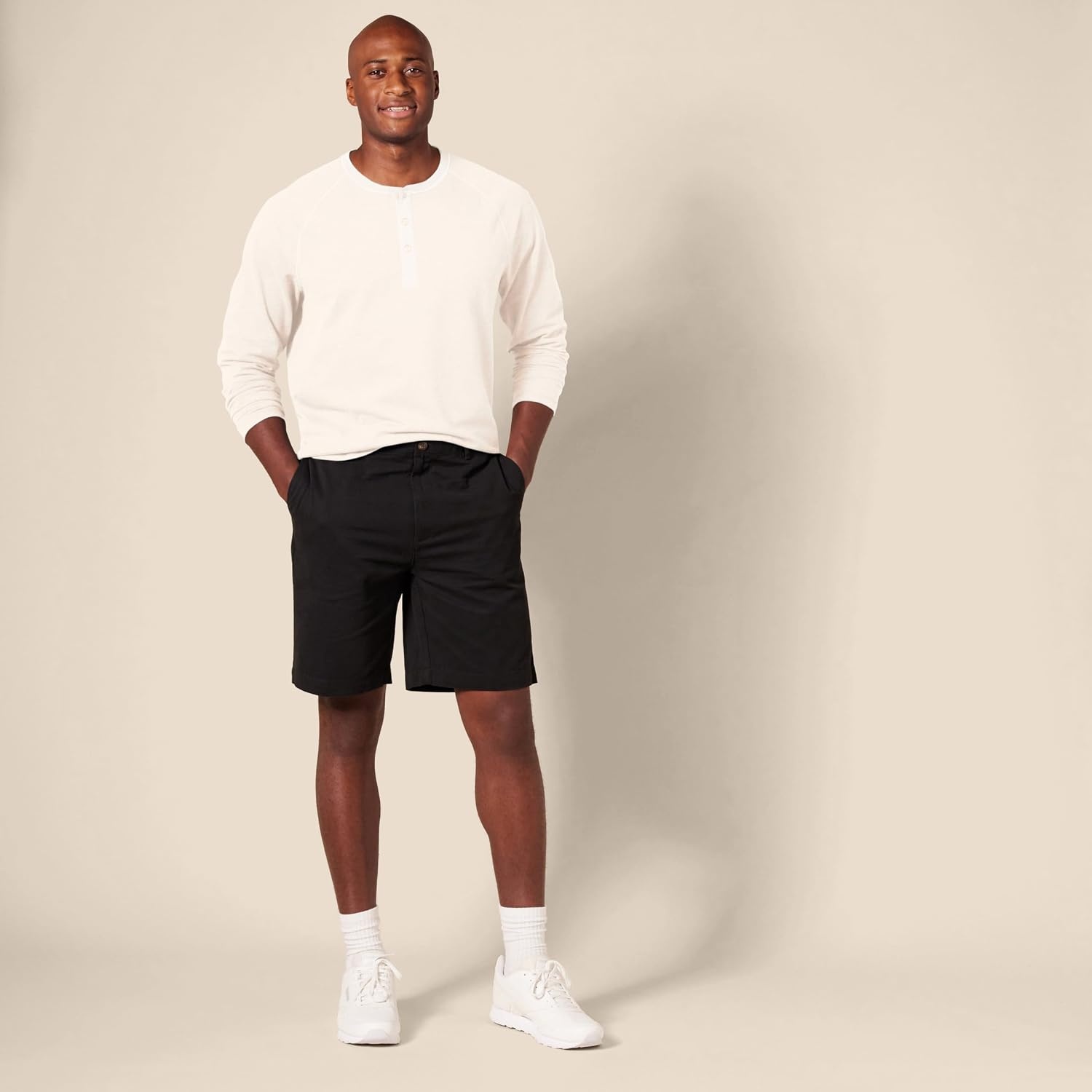 image:imageAmazon Essentials Mens LongSleeve Henley ShirtWhite