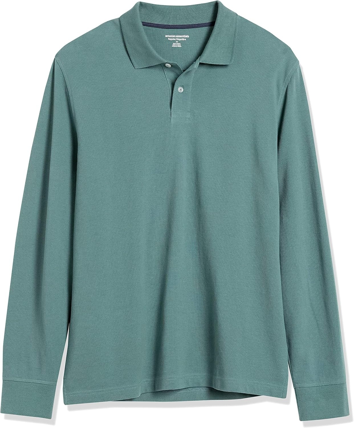 image:imageAmazon Essentials Mens LongSleeve Pique Polo ShirtSage