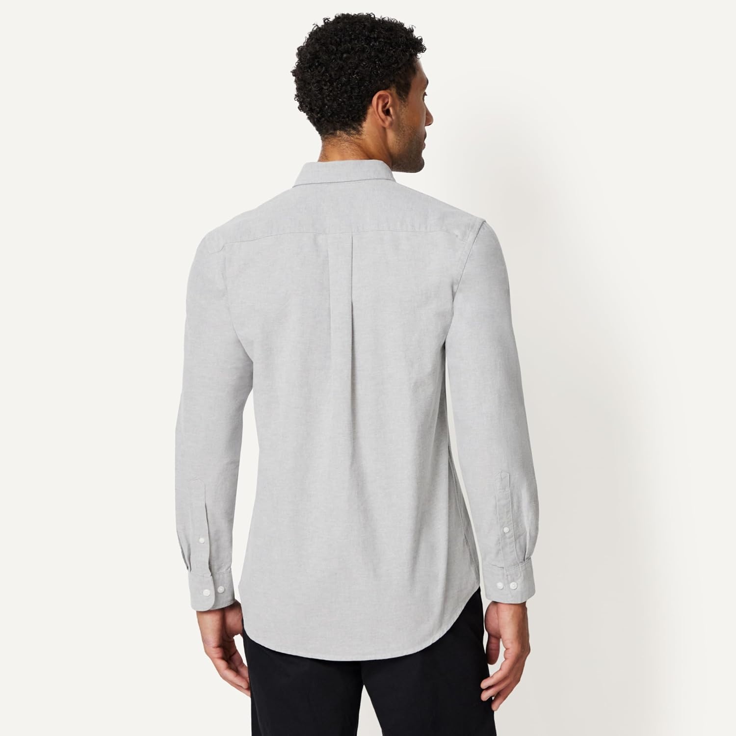 image:imageAmazon Essentials Mens LongSleeve Pocket Oxford ShirtGrey
