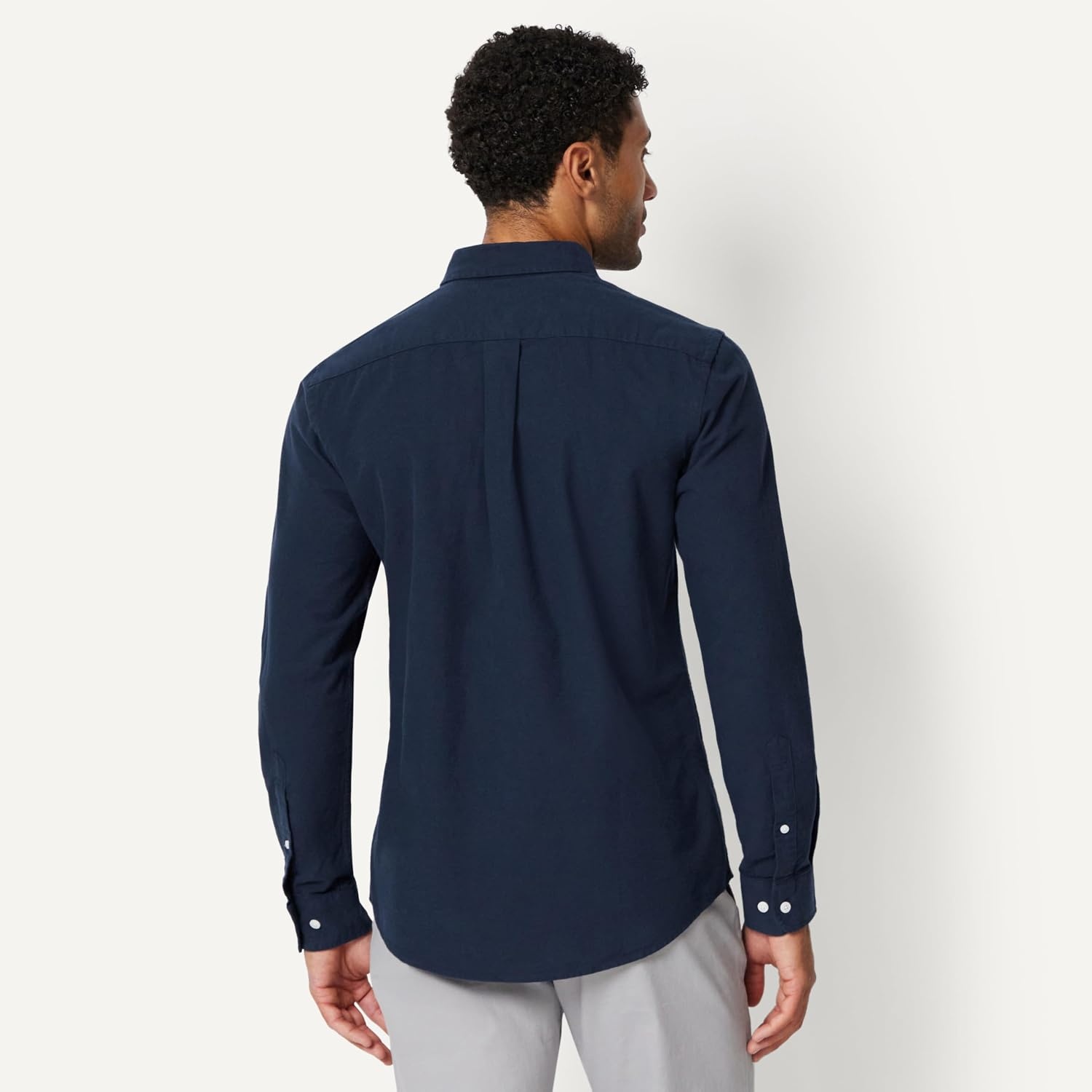 image:imageAmazon Essentials Mens LongSleeve Pocket Oxford ShirtNavy