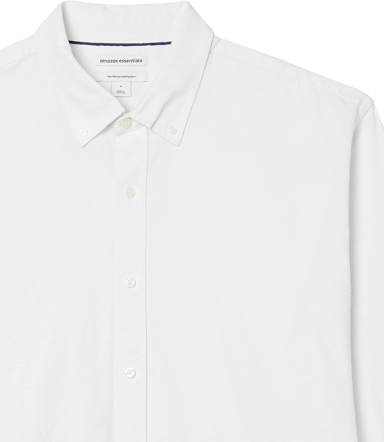 image:imageAmazon Essentials Mens LongSleeve RegularFit Cotton Thermal Waffle Knit ShirtWhite