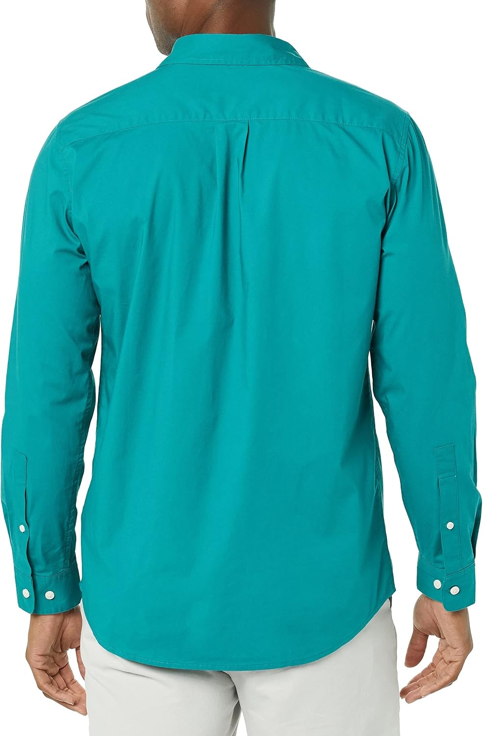 image:imageAmazon Essentials Mens LongSleeve RegularFit Stretch Poplin ShirtTeal