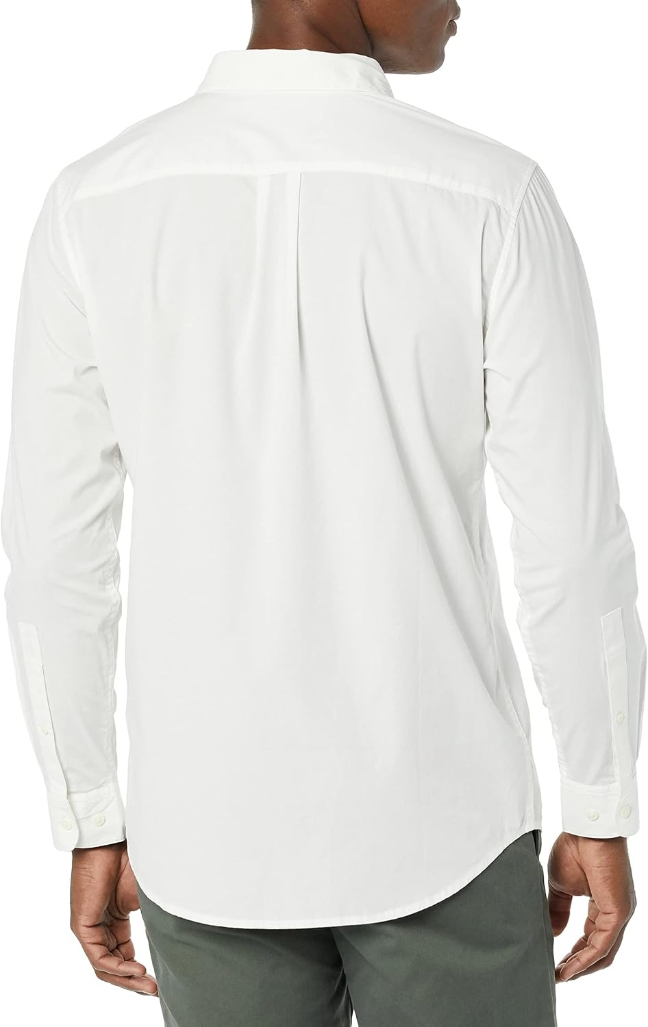 image:imageAmazon Essentials Mens LongSleeve RegularFit Stretch Poplin ShirtWhite
