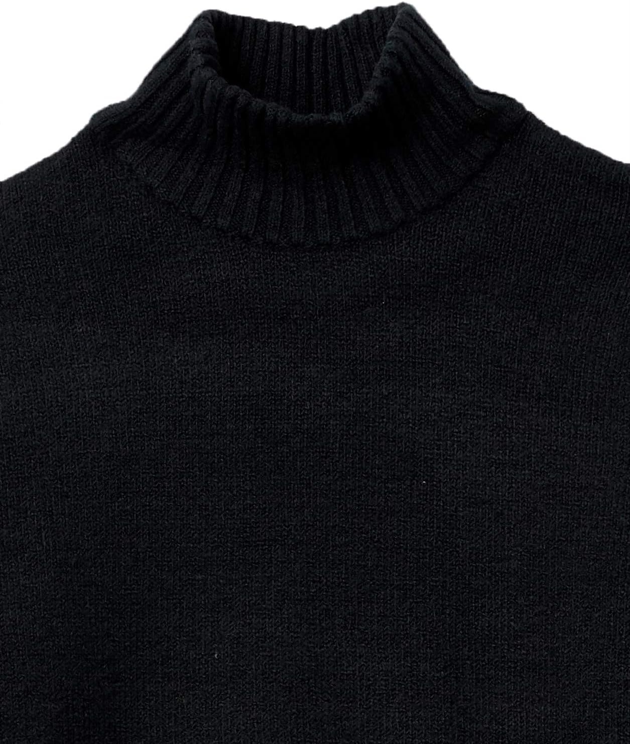 image:imageAmazon Essentials Mens LongSleeve Soft Touch Cotton Blend Turtleneck SweaterBlack